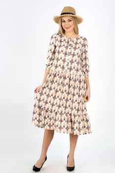 Платье трикотажное Соня (бежевое) рр