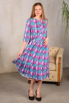 Платье трикотажное Соня (бирюзовое)