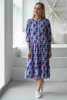 Платье трикотажное Соня (синее) рр