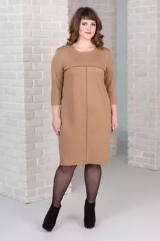 Платье трикотажное Стефания (бежевое)