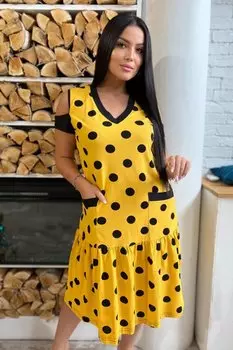 Платье трикотажное Тэйлер (желтое) от