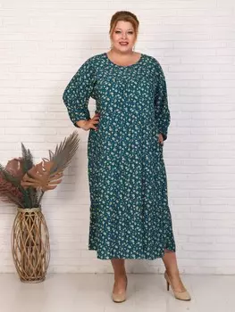 Платье трикотажное Тания (изумрудное) зк