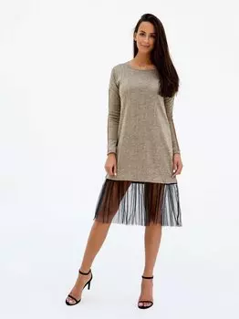 Платье трикотажное Тэсс (бежевое) рр