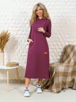 Платье трикотажное Тигрица (сливовое) от