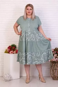 Платье трикотажное Тимаса (светло-зеленое)