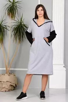 Платье трикотажное Тиссая (серое)