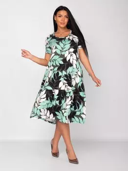 Платье трикотажное Томирис (зелень)