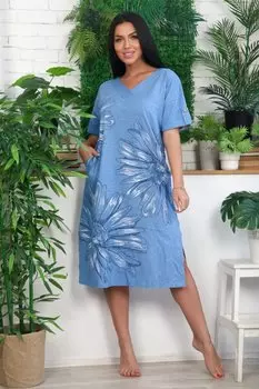 Платье трикотажное Тонни (джинс)