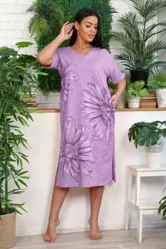 Платье трикотажное Тонни (сиреневое)