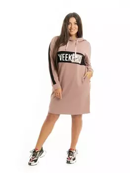 Платье трикотажное Уикенд (сухая роза) рр