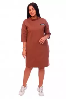 Платье трикотажное Уолберга (кофейное) рр