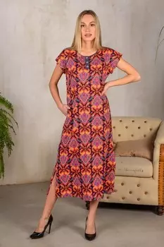 Платье трикотажное Вэлари (оранжевое) рр