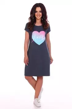 Платье трикотажное Валетта (темно-серое)