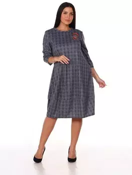 Платье трикотажное Валмира (клетка)