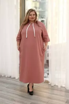 Платье трикотажное Ваниль (сухая роза)