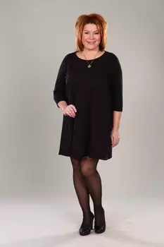 Платье трикотажное Вечер (черное) рр