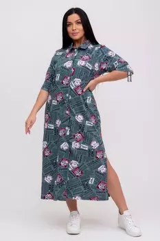 Платье трикотажное Вердана (зеленое)