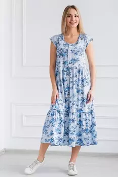 Платье трикотажное Верена (цветы)