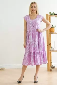 Платье трикотажное Верена (сиреневое)