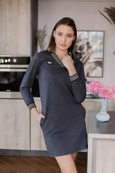 Платье трикотажное Веста (антрацит)