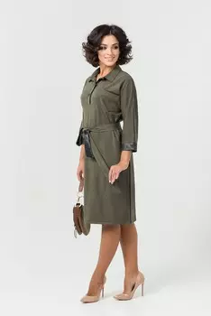 Платье трикотажное Винифрида (хаки)