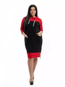 Платье трикотажное Виолет (красное)