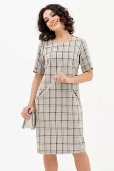 Платье трикотажное Виолета (бежевое)