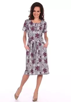 Платье трикотажное Вивиан (серое) рр