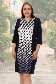 Платье трикотажное Всплеск (синее) рр