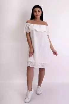 Платье трикотажное Зефир (белое)