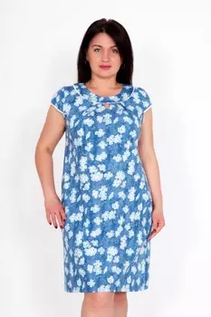 Платье трикотажное Жасмин (голубое)