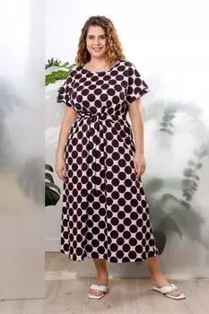 Платье трикотажное Жемчужина (шоколадное)