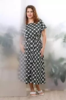 Платье трикотажное Жемчужина (зеленое) рр