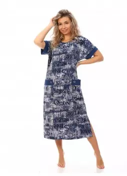 Платье трикотажное Женовева (индиго) рр
