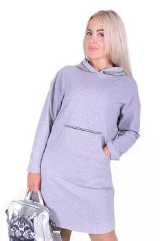 Платье трикотажное Злата (серое) рр