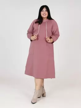 Платье трикотажное Зорина (сухая роза)