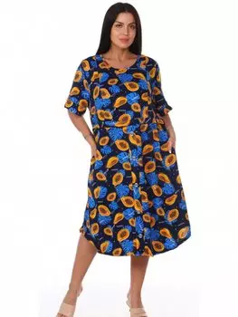 Платье трикотажное Зоряна (темно-синее)