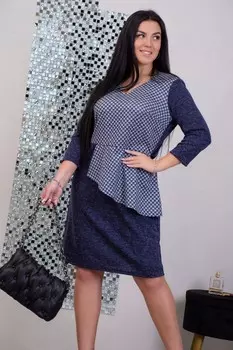 Платье трикотажное Зосиме (синее)