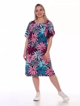 Платье-туника трикотажное Октябрина (бирюзовое)