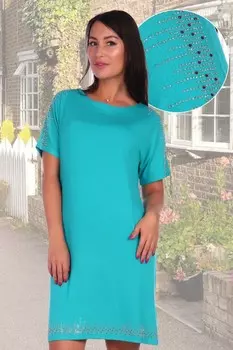 Платье вискозное Антонина (бирюзовое) рр