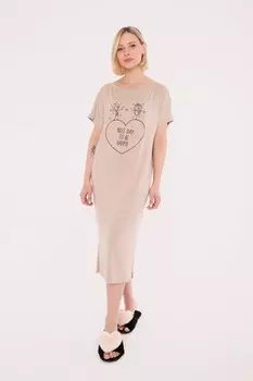 Платье вискозное Анжелина (бежевое)