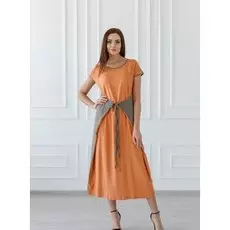 Платье вискозное Артемис (оранжевое)