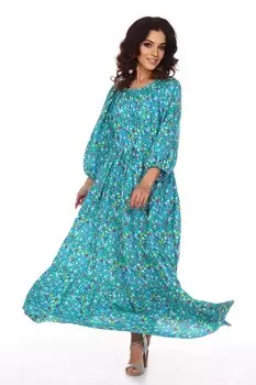Платье вискозное Бретани (бирюзовое)