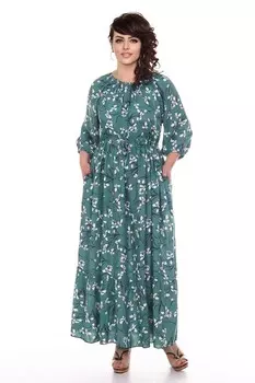 Платье вискозное Бретани (изумрудное)