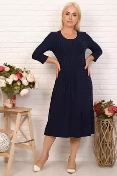 Платье вискозное Дарла (темно-синее) рр