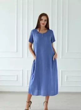 Платье вискозное Джизелла (голубое)