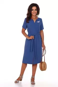 Платье вискозное Гелла (индиго) рр