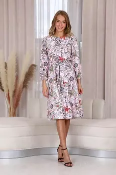 Платье вискозное Хадид (розовое)