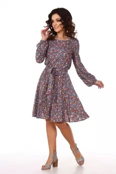 Платье вискозное Эйдин (серое)