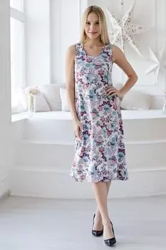 Платье вискозное Кэйтрия (цветы) рр
